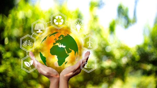 Концепция зеленой энергии помогает снизить глобальное потепление