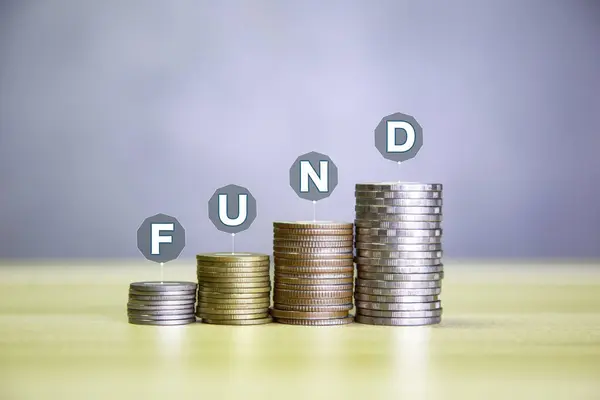 Finansiering Obligation Investeringskoncept Rikedom Framgång Tillväxt Guldmynt Visas Som Diagram — Stockfoto