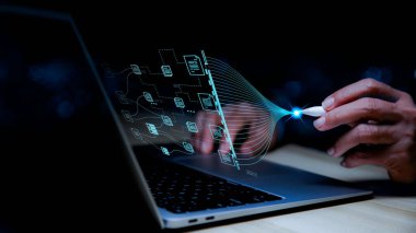 Ai Veri Analizi ve Ağ için Belge Yönetim Sistemi Gelecek Sanal Ekran Arayüzü Teknolojisi 3.0. büyük veri analizi, arşivleme, arama, yönetim ve analiz için yazılım.