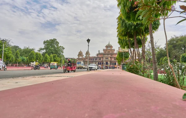 Jaipur Indien 2023 Vacker Utsikt Över Albert Hall Museet Från — Stockfoto