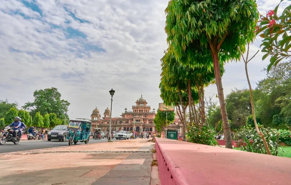 Джайпур Индия 2023 Красивый Вид Музей Альберт Холл Дороги Снимок — стоковое фото