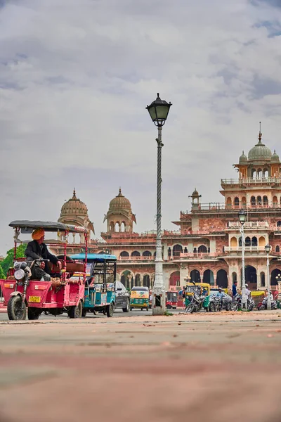 Jaipur Indie 2023 Krásný Výhled Albert Hall Muzeum Silnice Nízký — Stock fotografie