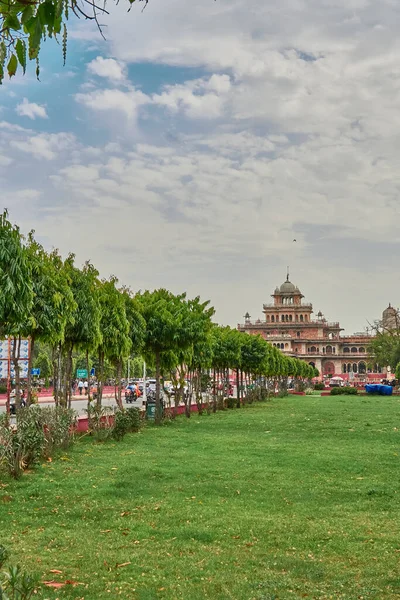 Jaipur Indien 2023 Vacker Utsikt Över Albert Hall Museum Med — Stockfoto