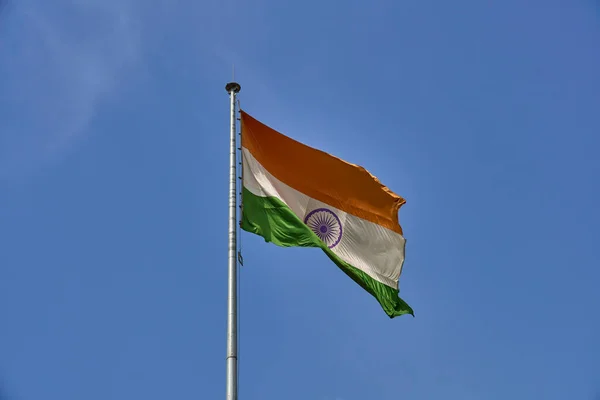 Indická Vlajka Vlaje Vzduchem — Stock fotografie