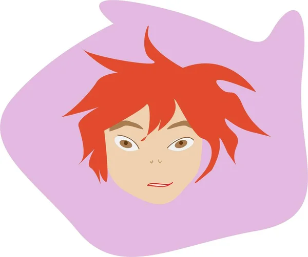 Ginger haired cartoon cute boy 