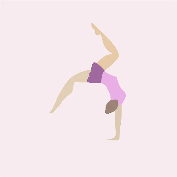 Slim girl doing yoga vector