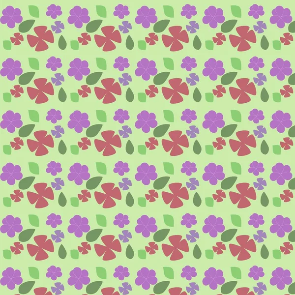 Cute flowered texture bright color vector illustration