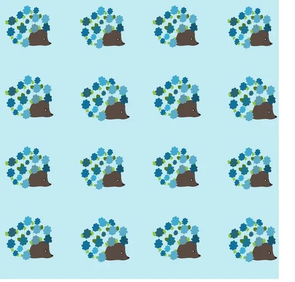 Kirpi baskısı çocuk vektör çizimi 