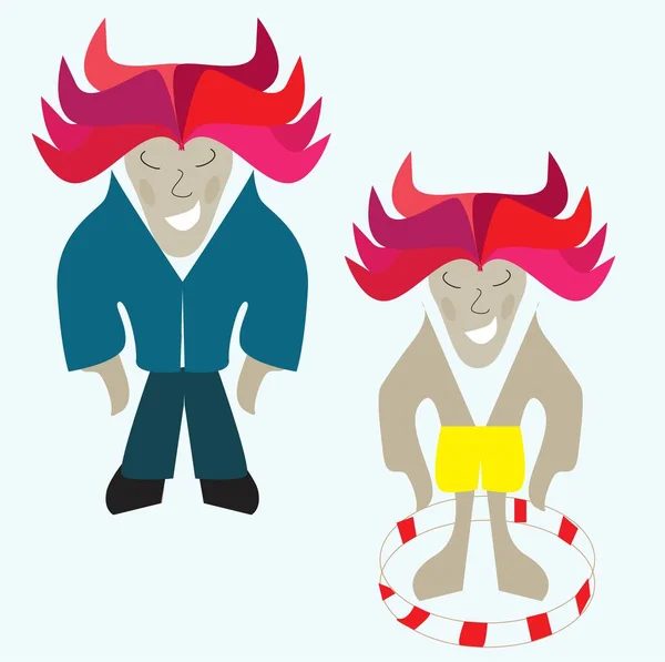 Çizgi film komik karakter vektör çizimi