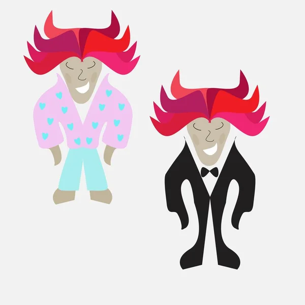 Çizgi film komik karakter vektör çizimi