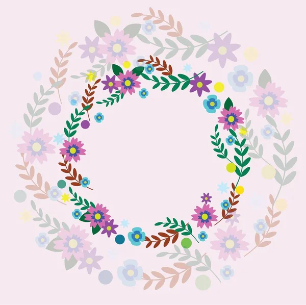 Çiçekli pembe çerçeve çizimi