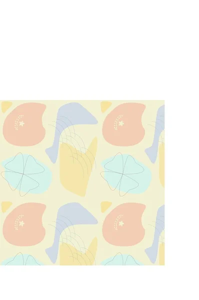 Seamless abstract vector illustration in pastel colors