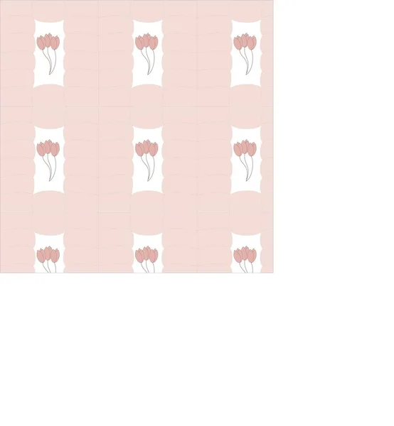 Seamless cute pink pattern with flowers vector illustration