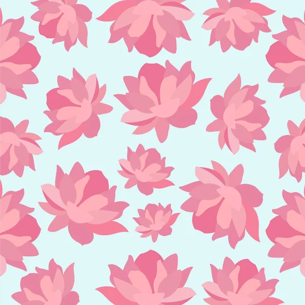 Abstract Floral Pattern Vector Illustration Pink Lotus — Stock Vector