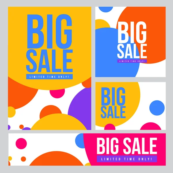 Mega Big Sale Limited Time Only Banner Template Design Big — Stock Vector