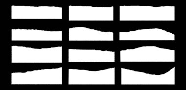 Farklı Basit Yırtık Kağıt Vektörü Elementleri