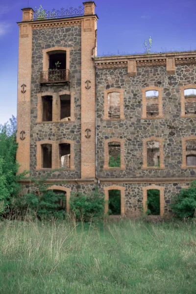 Edificio Abandonado Ciudad Del Estado Ucrania Potosky Vendimia —  Fotos de Stock