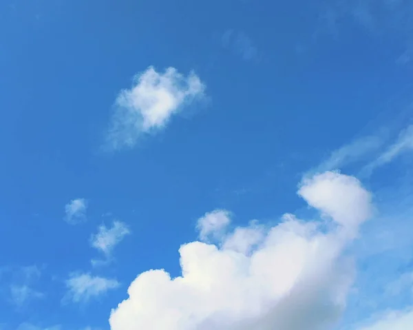 Blauer Himmel Und Weiße Wolken Foto Textur Natürlicher Himmel Hintergrund — Stockfoto