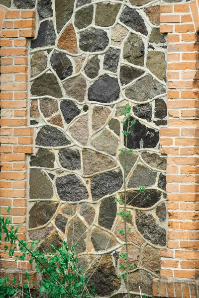 Pared Edificio Ladrillo Viejo Textura Piedra Fondo — Foto de Stock