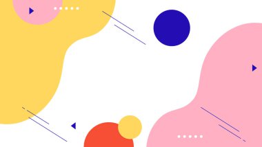 modern renkli memphis geometrik arkaplan