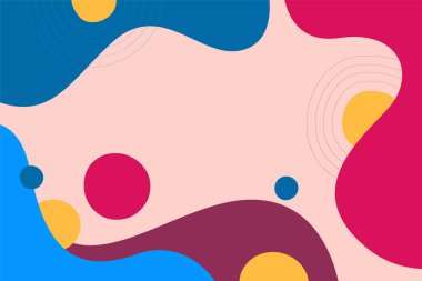 renkli soyut el çizimi düz geometrik tasarım soyut karalama arkaplanı