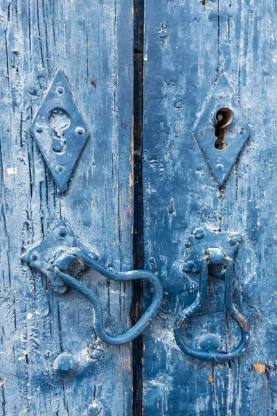 旧门锁和锁孔 — 图库照片