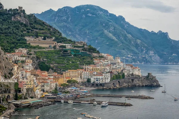 Město Amalfi Pobřeží Amalfi Kampánie Itálie — Stock fotografie