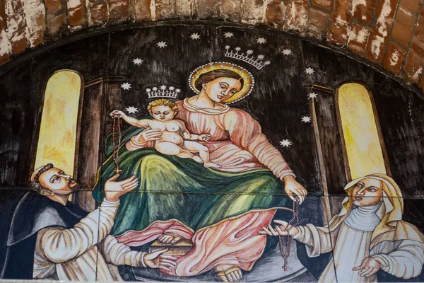 Sanctuaire Notre Dame Rosaire Vénéré Pompéi Original Est Dans Catherdral Images De Stock Libres De Droits