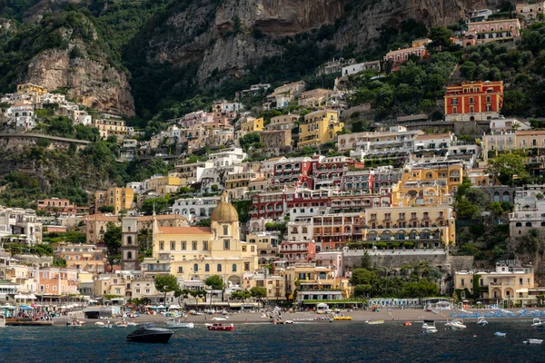 Wieś Positano Wybrzeżu Amalfi Prowincja Salerno Kampania Włochy — Zdjęcie stockowe