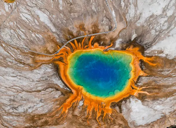 Grand Prismatic Spring Midway Geyser Basin Yellowstone National Park Wyoming Images De Stock Libres De Droits