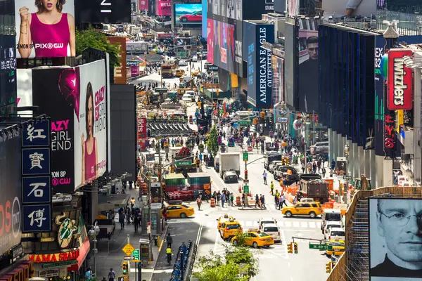 Вид Оживленную Таймс Сквер Нью Йорк Сша Стоковая Картинка