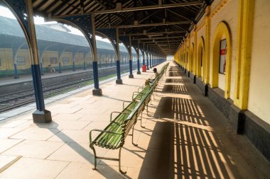 Deserted railway station in Columbo, Sri Lanka clipart