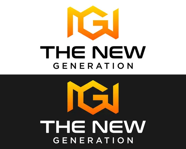 NG harfli monogram şirket logosu tasarımı.