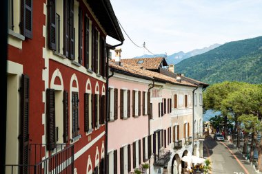 Morcote, Ticino, İsviçre - 21 Mayıs 2022 Morcote Çeşmesi