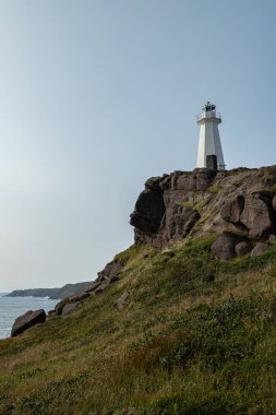 St. John 's, Newfoundland, Kanada 27.09.2023 Cape Spear' dan Deniz Feneri Manzarası