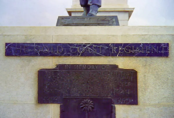 Памятник Людям Полка Золотого Побережья Которые Служили Бирме Время Второй — стоковое фото