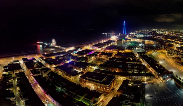 Eine Luftaufnahme Der Illumination Von Blackpool Lancashire Großbritannien — Stockfoto