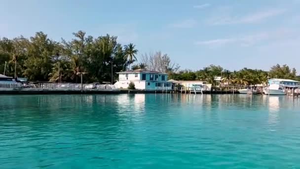 Video Del Puerto Deportivo Alice Town Norte Bimini Bahamas — Vídeos de Stock