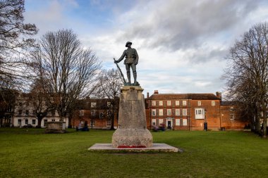 The King's Royal Rifle Corp Memorial in the grounds of Winchester Cathedral, Hampshire, UK