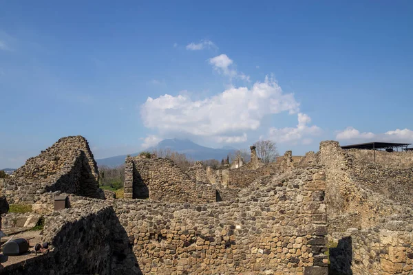 Руины Римского Города Помпеи Недалеко Неаполя Италия — стоковое фото
