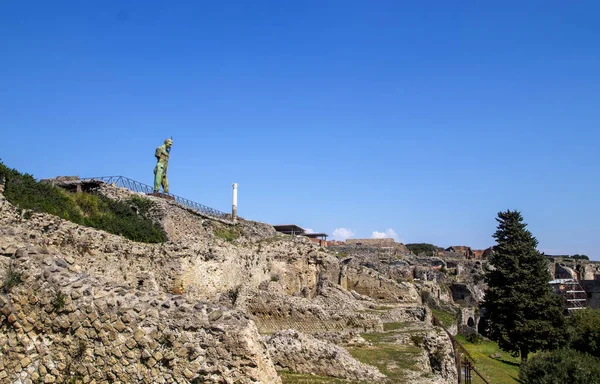 Ερείπια Της Ρωμαϊκής Πόλης Της Πομπηίας Κοντά Στη Νάπολη Ιταλία — Φωτογραφία Αρχείου