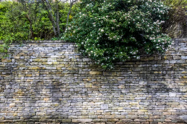 Muro Piedra Tradicional Una Zona Rural Gloucestershire Reino Unido — Foto de Stock