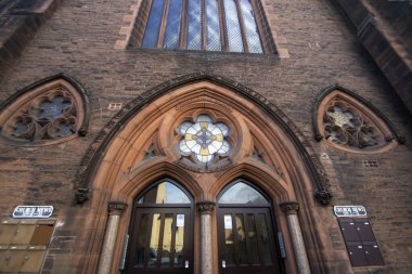 Penrith, Cumbria, İngiltere 'deki eski Birleşik Reform Kilisesi' nin girişi.