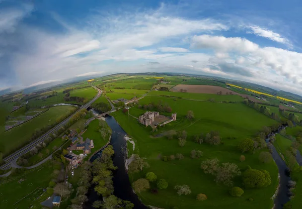 Una Vista Aerea Del Castello Brougham Vicino Penrith Cumbria Regno — Foto Stock