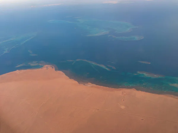 Una Vista Aérea Costa Cerca Sharm Sheikh Egipto —  Fotos de Stock