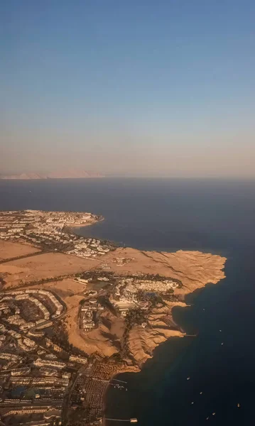 Luchtfoto Van Kust Bij Sharm Sheikh Egypte — Stockfoto