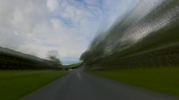 Hyperlapse Jízdy Podél Úzkých Venkovských Silnic Lake District Cumbria — Stock video