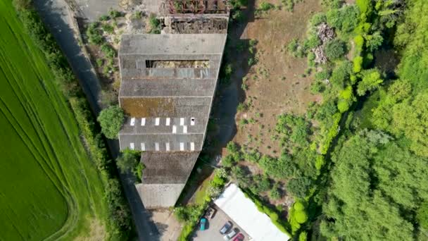 Suffolk Ngiltere Deki Ipswich Yakınlarında Terk Edilmiş Bir Fabrikanın Görüntüsü — Stok video