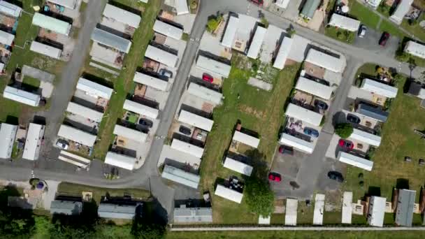 Luftaufnahmen Eines Statischen Wohnwagenparks Cornwall Großbritannien — Stockvideo