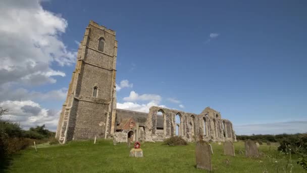 Time Lapse Andrews Church Covehithe Suffolk Storbritannien — Stockvideo